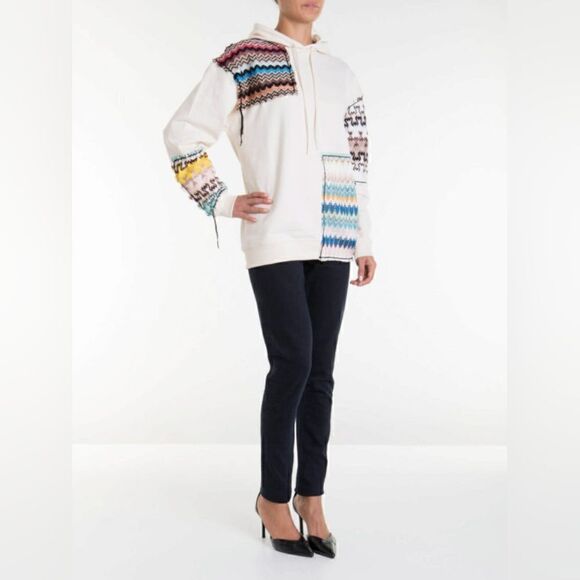 Missoni Elevated Maximalist Cozy Coastal Countryside Patchwork Hoodie XS - Picture 1 of 15